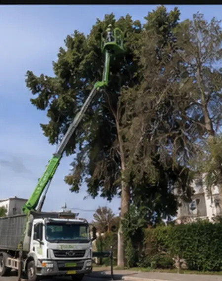 עבודת מנוף וסל הרמה בפרויקט תשתית